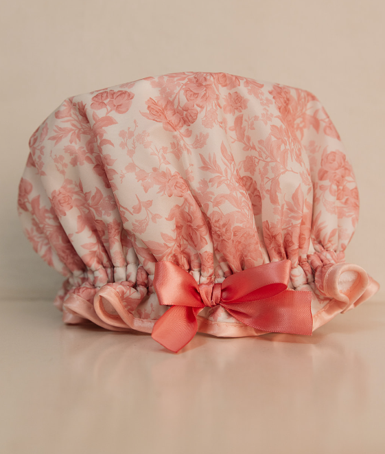 Pink Toile Shower Cap