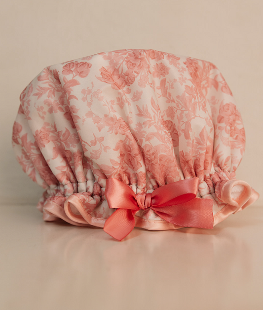 Pink Toile Shower Cap
