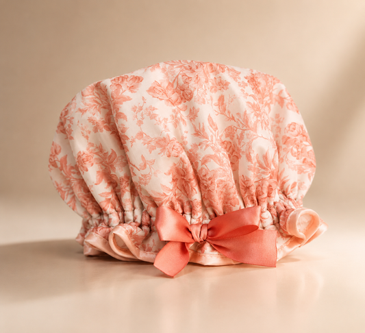 Pink Toile Shower Cap
